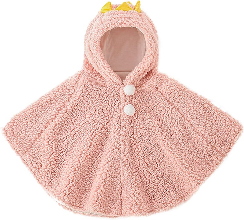 Clobeau Baby's Car Seat Poncho Cute Toddler Hooded Poncho Cloak Coat Cape Coat Snowsuit Warm Poncho Shawl Poncho 0-3Years - Image 3